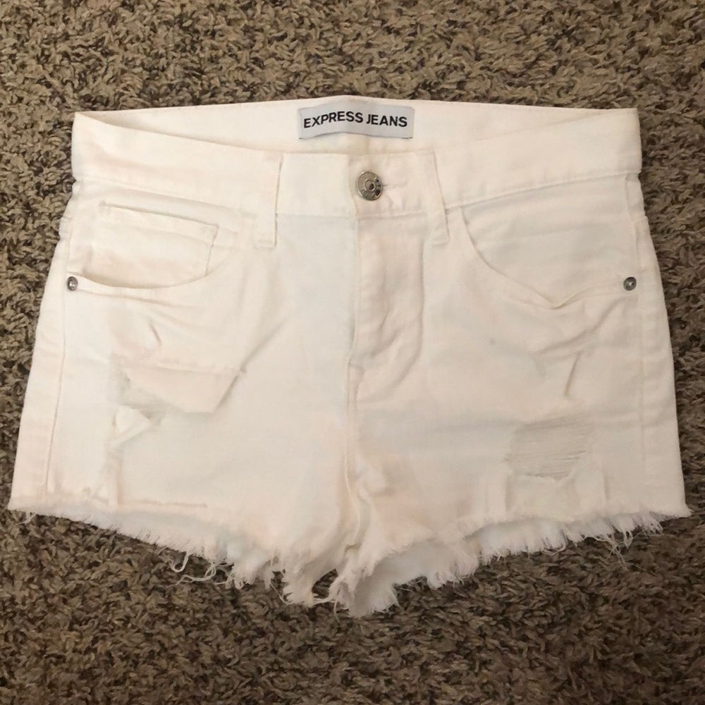 Express white shorts